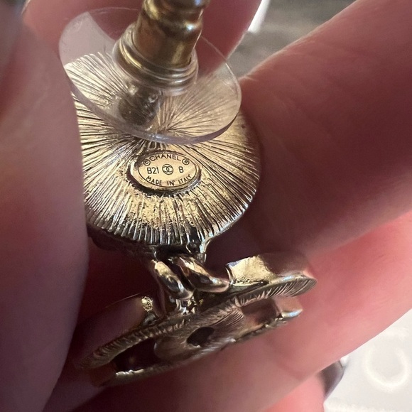 Chanel Faux Pearl & Crystal CC Drop Earrings - Picture 4 of 8